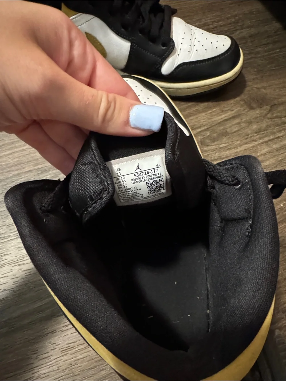 Jordan Black, White & Yellow High-Top Sneakers